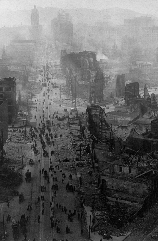 Photo:  Market Street, San Francisco after the earthquake, 1906.